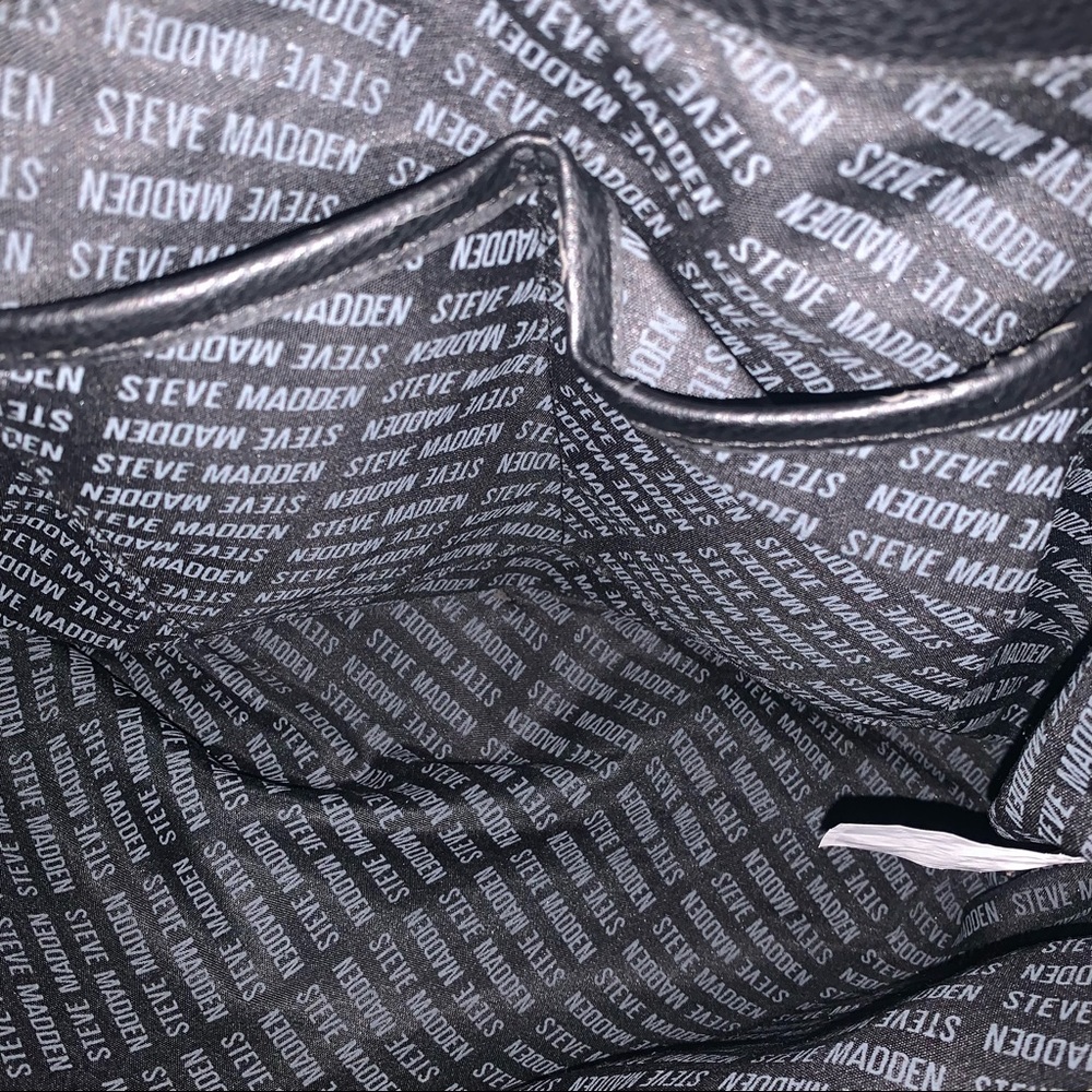 Steve Madden black faux croc tote shoulder bag - Picture 12 of 15